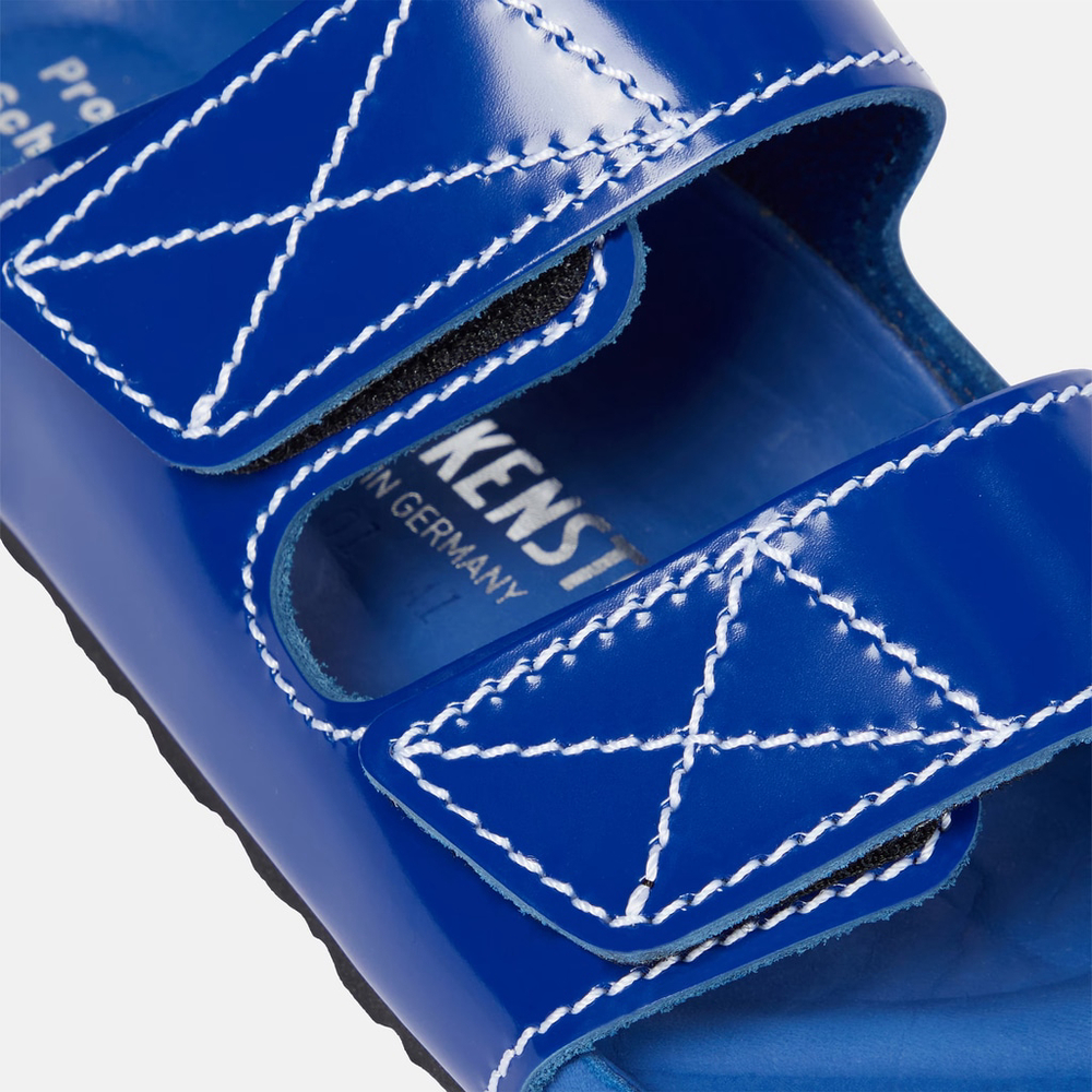 NWT Proenza Schouler x Birkenstock Arizona Slides in Cobalt Leather - Size 37 - Picture 4 of 12